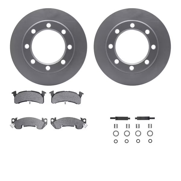 4512-48148, Geospec Rotors with 5000 Advanced Brake Pads includes Hardware, Silver, Dynamic Friction Co, Mfr#: 4512-48148
